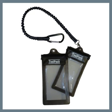 ToolPack vodotesné puzdro na telefón so šnúrkou a karabínou, 2 ks 99128