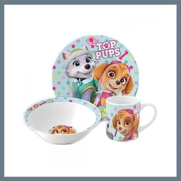 Paw Patrol Girl Stars porcelánová jedálenská súprava v darčekovej krabičke STF40655