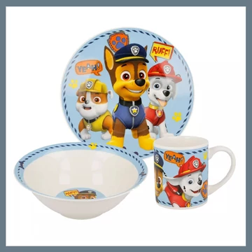 Paw Patrol Boy Icons porcelánová jedálenská súprava v darčekovej krabičke STF76755