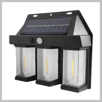 Vonkajšie solárne nástenné svietidlo s pohybovým senzorom – 3 LED (BK-618-3)