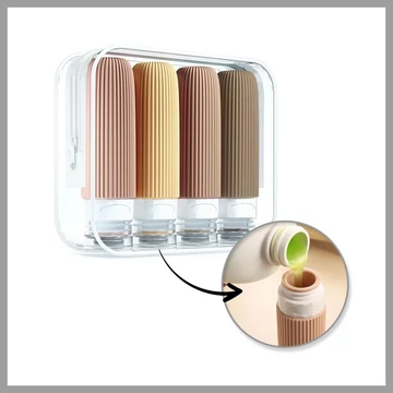 Silikónová fľaštičková sada na cestovanie, 13 cm, 90 ml – KS137WZ2