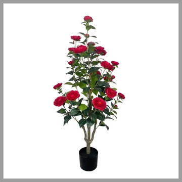 Umelý kvet kamélie – červený, 114,3 cm JT88514
