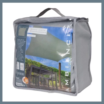 Štvorcová slnečná plachta 5×5 m, sivá 40586
