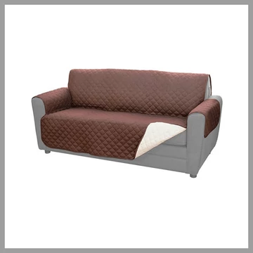 Obojstranný ochranný poťah na pohovku – Hnedo-béžový (holm0710)