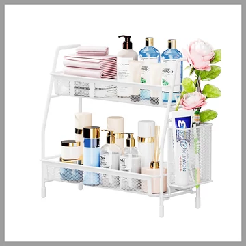 Stojanový kuchynský organizér – biely 27213B