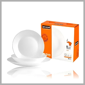 Jedálenská súprava Arcopal – 18-dielna, biela AR-18P