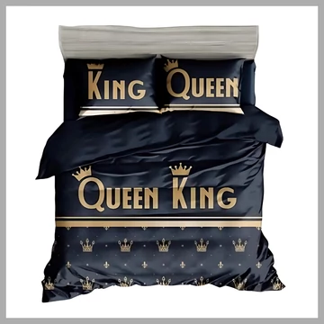 7-dielna hrubá posteľná bielizeň King & Queen 13 XZ king13