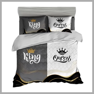 7-dielna hrubá posteľná bielizeň King & Queen 13 XZ king14