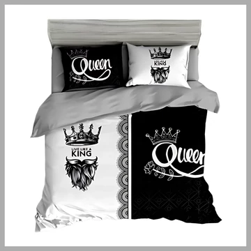 7-dielna hrubá posteľná bielizeň King & Queen 13 XZ king15