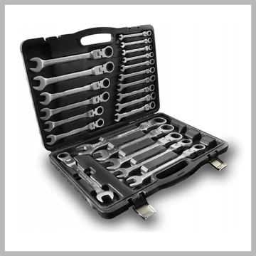 BSN TOOLS – 22-dielna sada ohybných račňových očkoplochých kľúčov RS-GCX-TS22B