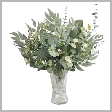 Umelá kytica – eukalyptus a vŕbové listy – TA1005318