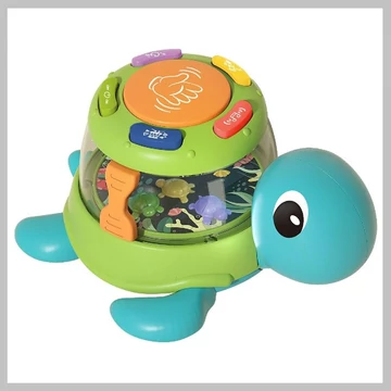 Hudobná korytnačka s bubnovými efektmi 11 cm 038181