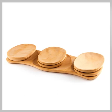 Súprava tanierov z jelšového dreva – 7-dielna 5999559112089