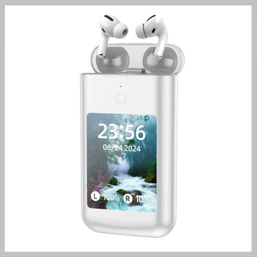 TF20 Bezdrôtové slúchadlá s 2,8" dotykovým displejom, biele – holm8615