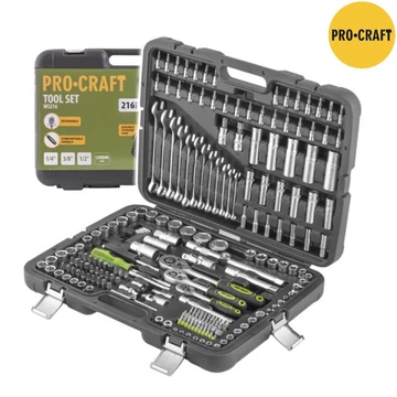 PROCRAFT 216-dielna súprava náradia s račňou WS216