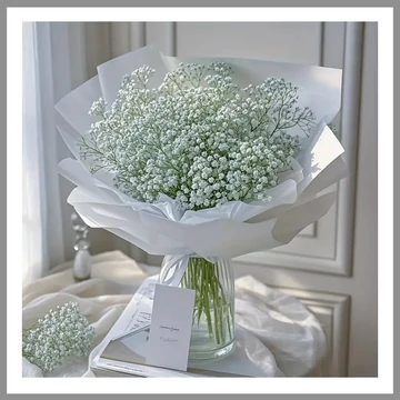 Svadobná hviezdicová kytica – umelé kvety s realistickým vzhľadom – GE1496802