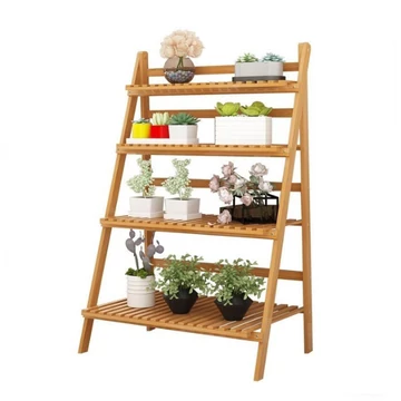 Bambusový stojan na kvety so 4 policami – POL04