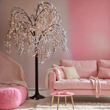 Dekoratívna čerešňa s kvetmi a LED osvetlením – 180 cm (PP1728448-18)