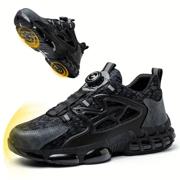 Pracovná obuv s oceľovou špičkou a tlmiacou podrážkou – Čierna (YR1048765)