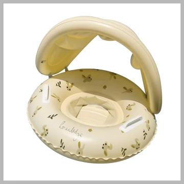 Nafukovací plávací kruh so slnečnou strieškou 78057483