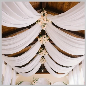 Biela svadobná dekorácia – 6-dielna súprava, 75 × 800 cm BR2852786