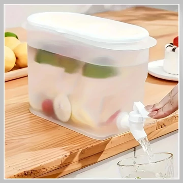 Moderný 3,5 l dávkovač nápojov s kohútikom – Odolná priehľadná plastová nádoba DT2788671