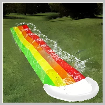 Vonkajšia dvojitá vodná šmykľavka s bazénom – 480 cm GM1844102