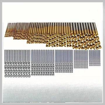 100-dielna sada titánom potiahnutých HSS vrtákov MF2359441