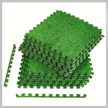 24‑dielna sada prémiových, prepojiteľných dlaždíc z umelej trávy – 32 × 32 cm, model BY267500-2
