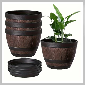 Sada 4 kvetináčov – Dizajn whisky sudu GA1715940