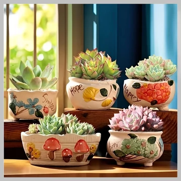 5-dielna súprava kvetináčov na kaktusy – HN1097955