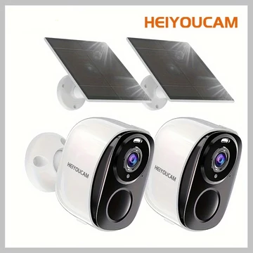 HEIYOUCAM 2 ks Solárna bezdrôtová vonkajšia bezpečnostná kamera BV137826