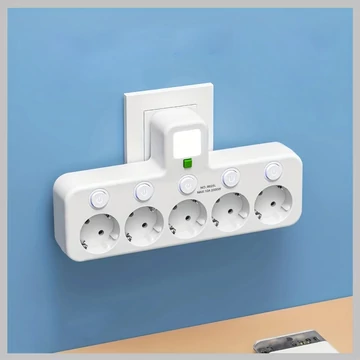 5-zásuvkový nástenný adaptér s nočným osvetlením EF1778382