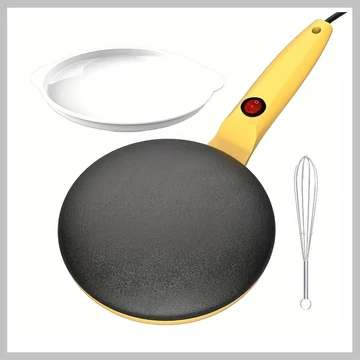 EANE Elektrický okrúhly palacinkovač 1000 W – žltý VL1248038-2