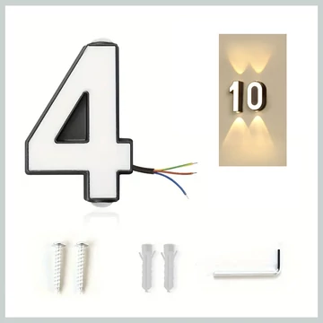 Vodotesné svietiace číslo domu "4" – QE2814065-4