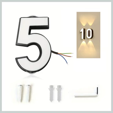 Vodotesné svietiace číslo domu "5" – QE2814065-5