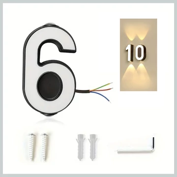 Vodotesné svietiace číslo domu "6" – QE2814065-6