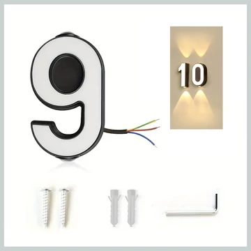 Vodotesné svietiace číslo domu "9" – QE2814065-9