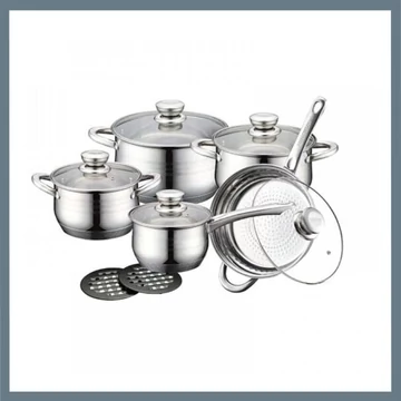 Bachmayer BM-1210 – 12-dielna súprava hrncov z nehrdzavejúcej ocele