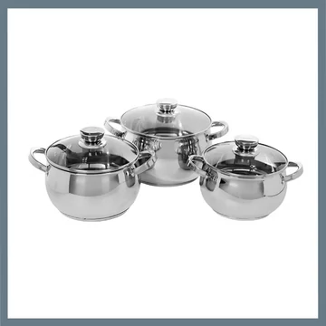 Bachmayer BM-3003 – 6-dielna súprava hrncov z nehrdzavejúcej ocele