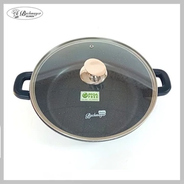 Bachmayer BM-7771-28 – Varný hrniec s mramorovým povrchom, Ø 28 cm, 3,8 l, so sklenenou pokrievkou