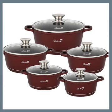 Bachmayer BM-8823 – 10-dielna súprava hrncov s granitovým povrchom (hnedá)