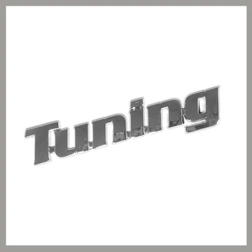 Tuning-chrómovaný Samolepiaci Autovozidlový Odznak – Strieborný 35201