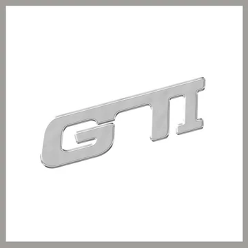 GTI Chrómovaná Autovozidlová Znak – Samolepiaca – Strieborná 35217