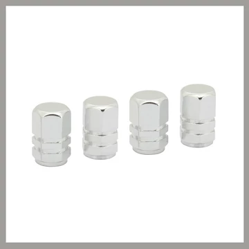 Dekoratívne krytky ventilov – strieborné, sada 4 kusov 32330