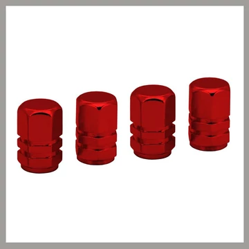 Dekoratívne krytky ventilov – červené, sada 4 kusov 32332