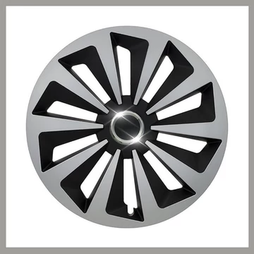 Ozdobná puklica FOX RING 13" – strieborná/čierna, 1 kus 32509