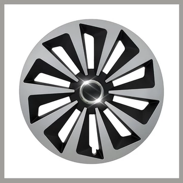 Ozdobná puklica FOX RING 15" – strieborná/čierna, 1 kus 32511