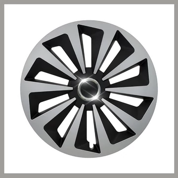 Ozdobná puklica FOX RING 16" – strieborná/čierna, 1 kus 32512