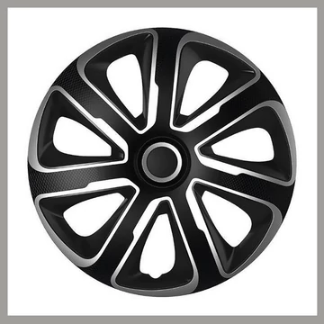 Sada ozdobných puklíc LIVORNO 14" – strieborná/čierna 32527